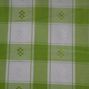 Tecido para toalhas de mesa minimate barato poliester xadrez verde e branco grande
