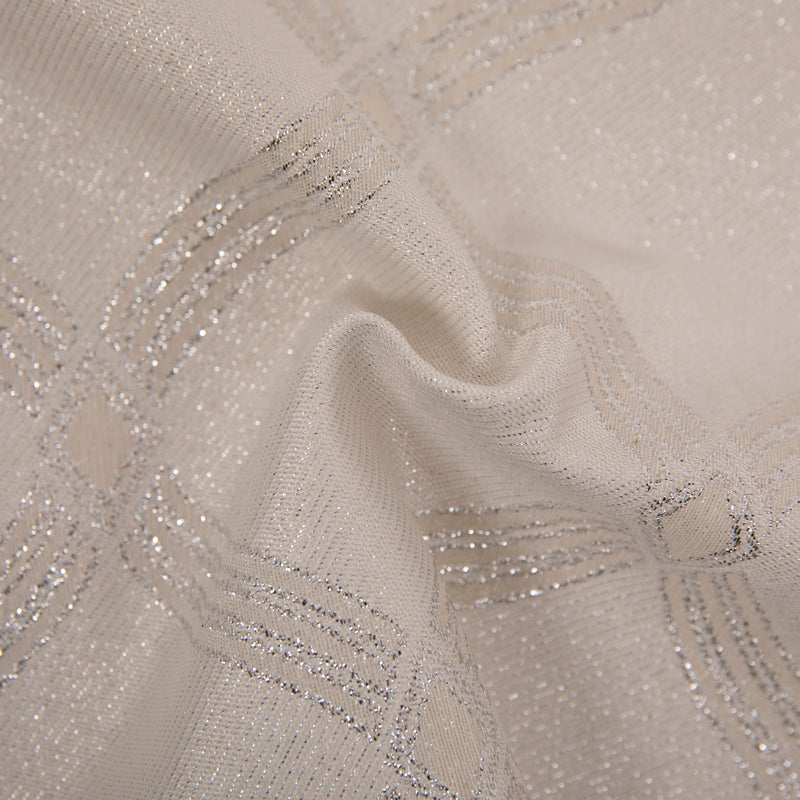 Glowing fabric for tablecloths - Lurex Silver Losango