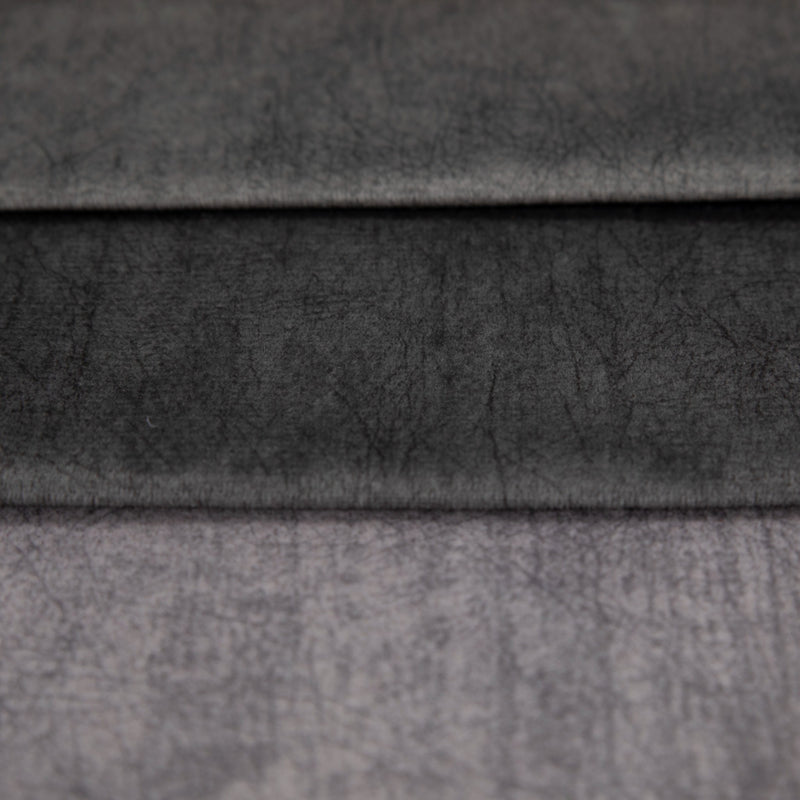 Risted fluwelen stof voor bekleding - antraciet | Ebra